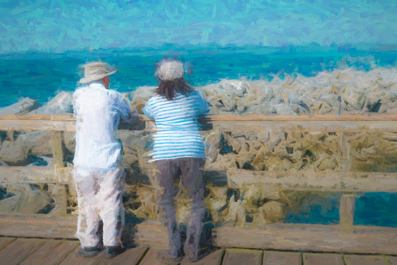Old Couple at Pier