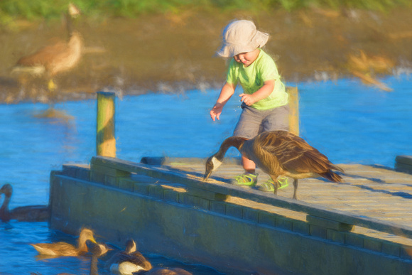 Little Boy With Goose-2