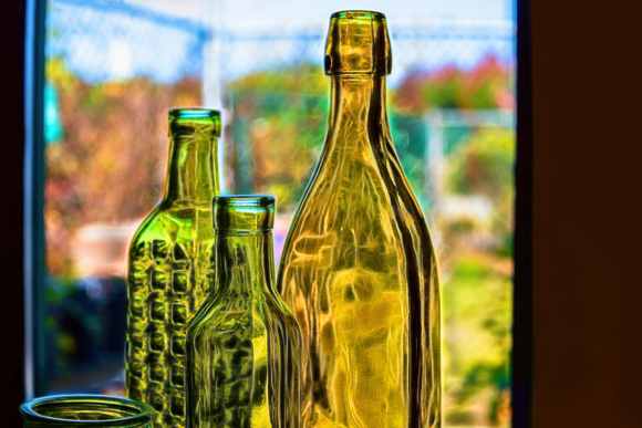 Bottles in Window