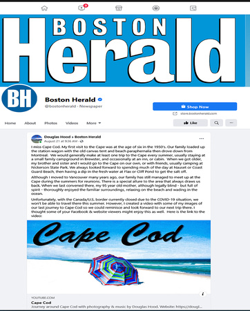 My Cape Cod Video in Boston Herald